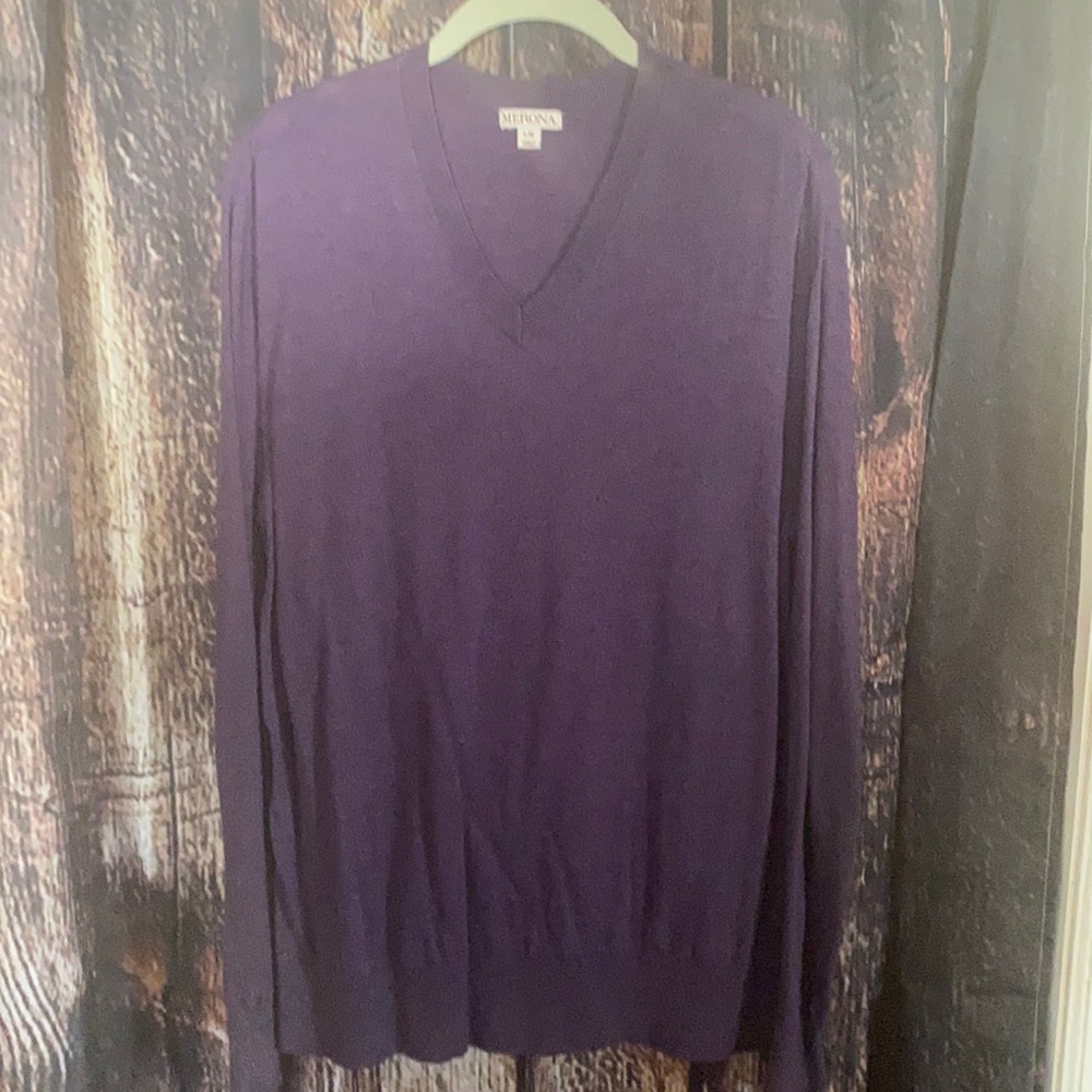 Purple V-Neck Sweater